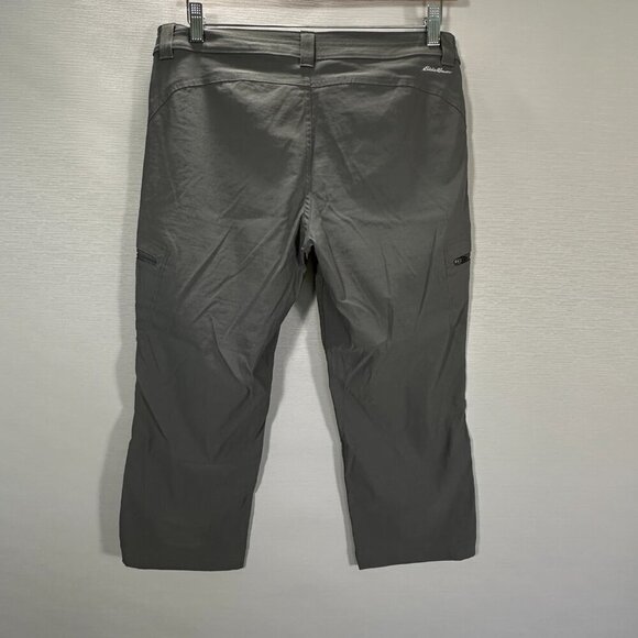Eddie Bauer Pants Womens 8 First Ascent Gray Nylon Stretch Pull On Zip Pockets - Picture 6 of 9